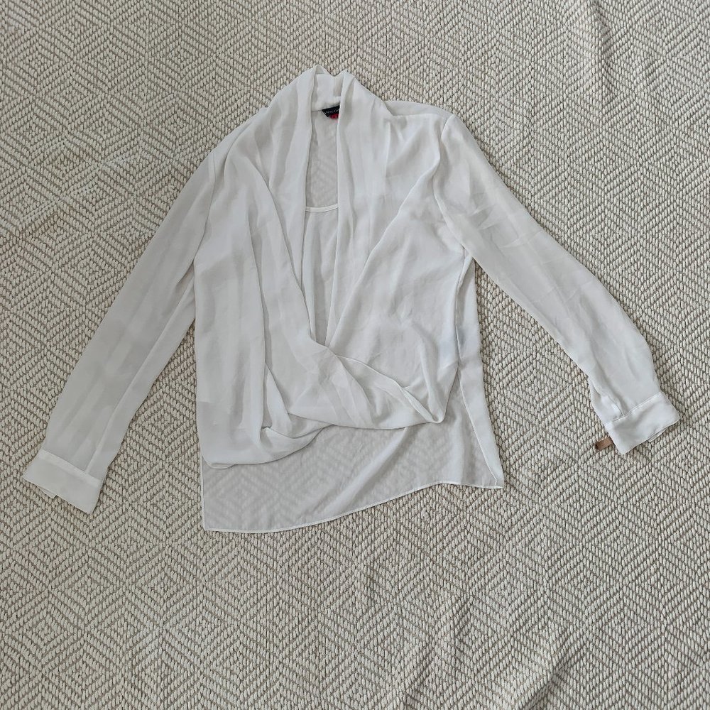 Vince Camuto Women's S Sheer Blouse